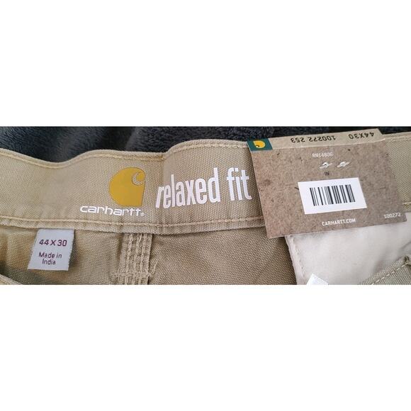Men's Carhartt Relaxed Fit Cargo Utility Pants - 100272 253 Beige 44x30 NWT - Picture 3 of 7